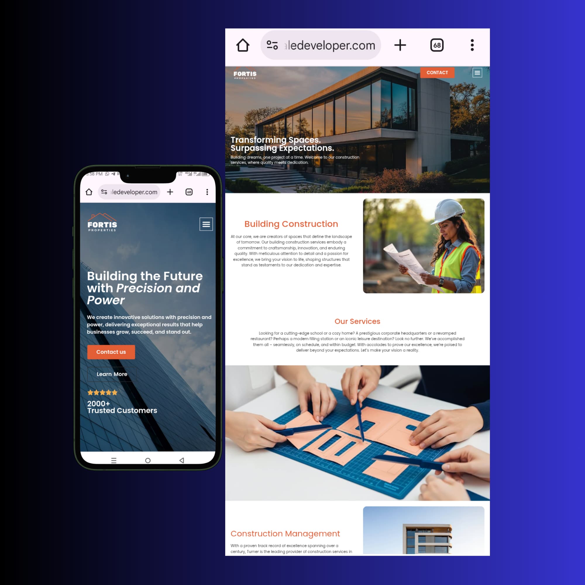 Fortis Construction Website
